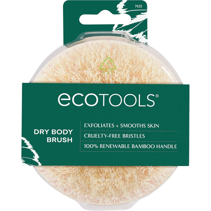 Еко-щітка для сухого скрабу тіла Ecotools Detoxify & Smooth, рожева