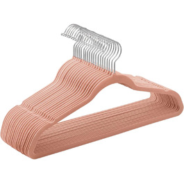Набір вешалок SONGMICS для одягу, 20 шт., велюрова поверхня, для сорочок, жакеток, пальто та костюмів, 41.5 см, рожевий, CRF026R20