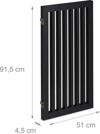 Захисне ворота для собак Relaxdays, розкладне, 91,5 x 103 см, чорний, MDF