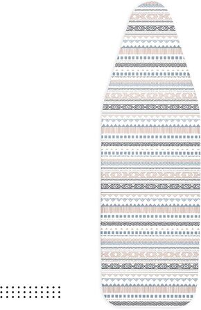 Чохол для прасувального столу Encasa XO з фетровою підкладкою 3 мм та корд-підсиленням (підходить для стандартних прасувальних столів X-Large 135x45 см), з терморефлексним покриттям, принт - Ацтекський XL Ацтекський