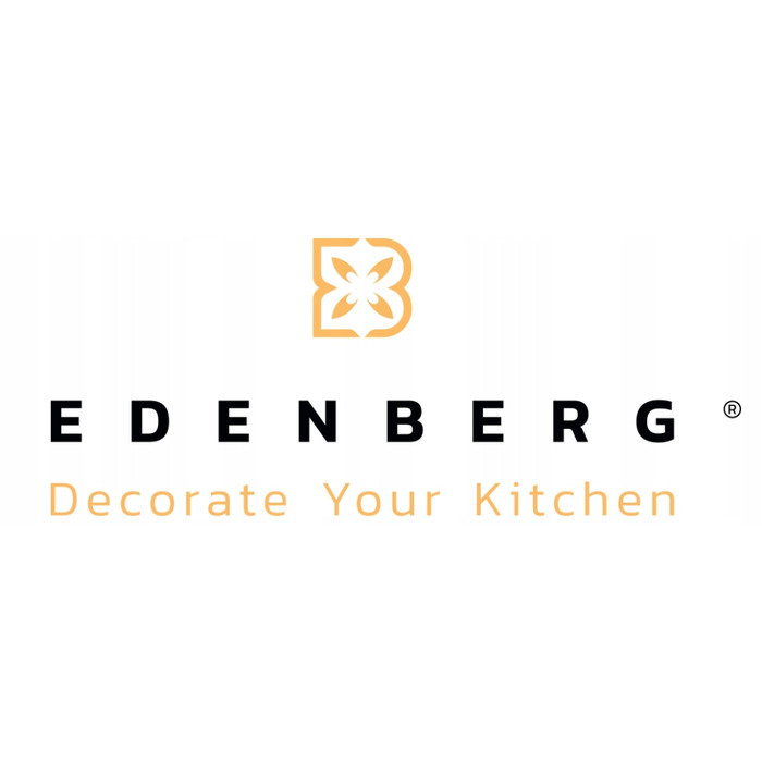 Набір функціональних сталевих ножів з підставкою Edenberg 922, 6 предметів, чорний