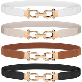 Жіночий еластичний ремінь JasGood Skinny з тонкою пряжкою. Кольори: чорний, коричневий, білий, бежевий. Довжина 70 см, підходить для талії 68-82 см.