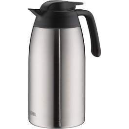 Термос-чайник THERMOS THV 2 л, нержавіюча сталь, велика ізотермічна термокружка для кави та чаю, 24 години збереження тепла, підходить для 16 чашок, можна мити в посудомийці