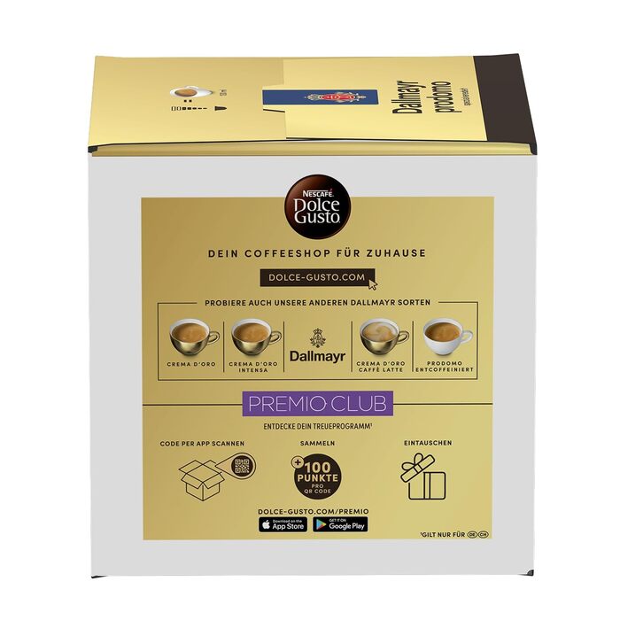 Кавові капсули Nescafé Dolce Gusto Dallmayr Prodomo, 16 шт (набір 3 упаковки)