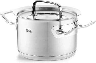 Каструля Fissler Original-Profi Collection, 2.1 л, 16 см, нержавіюча сталь, з металевою кришкою, внутрішня шкала, для індукції, Німеччина