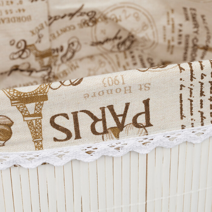Relaxdays Bread Basket Paris in White