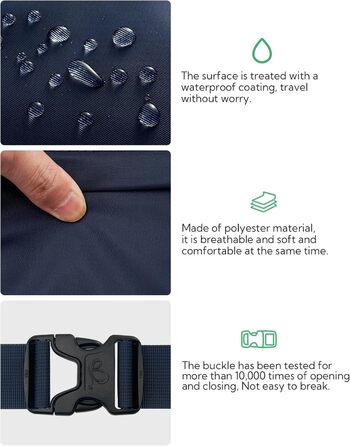 Водонепроникна поясна сумка Waterfly: стильна фанна-сумка для спорту, подорожей та прогулянок (темно-синій)