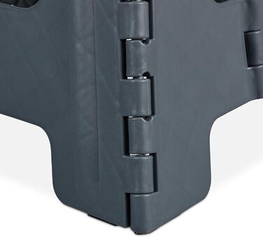 Складний табурет Relaxdays для кемпінгу, дитячий табурет для ванни, сірий, до 150 кг, пластик