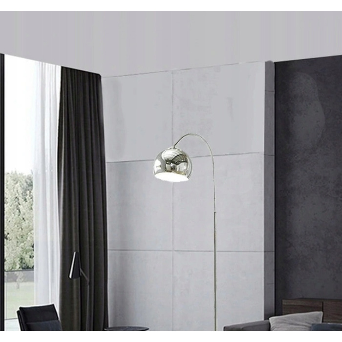 Підлогова лампа Krislamp Aura E27 40 Вт, срібляста