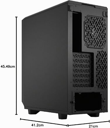 Корпус для ПК Fractal Design Meshify 2 Compact Black ATX, Mid Tower, високий повітряний потік, глуха бічна панель