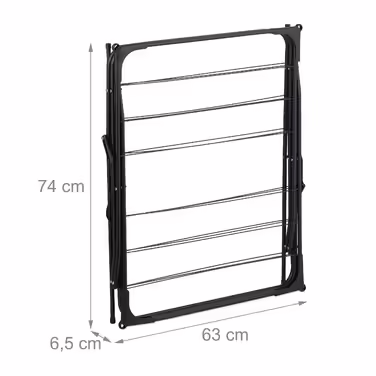 Relaxdays Clothes Rack Folding with 50 Clothespins