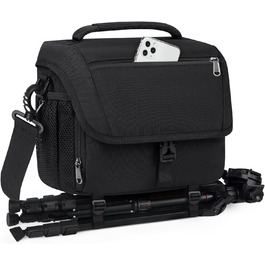 Сумка для камери RAINSMORE для DSLR/SLR з дощем. Сумка для фотографів, об'єктивів та аксесуарів. Чорний колір