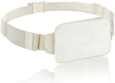 Поясна сумка MoKo для бігу та подорожей, нейлон, унісекс, з регульованим ремінцем та блискавкою (Бежевий)