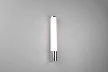 Trio Leuchten LED Bathroom Wall Light Piera 284074206, Chrome-colored plastic, includes 8 Watt LED, switch, socket, chrome