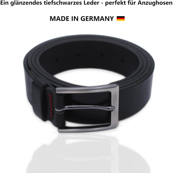 Чоловічий шкіряний ремінь Friedrich Hoffmann Premium - Made in Germany (105 см, 120 см обхвату)