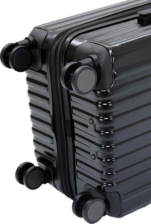 Чорний валіза на 4 колесах з TSA замком та телескопічною ручкою, жорсткий корпус (M816)