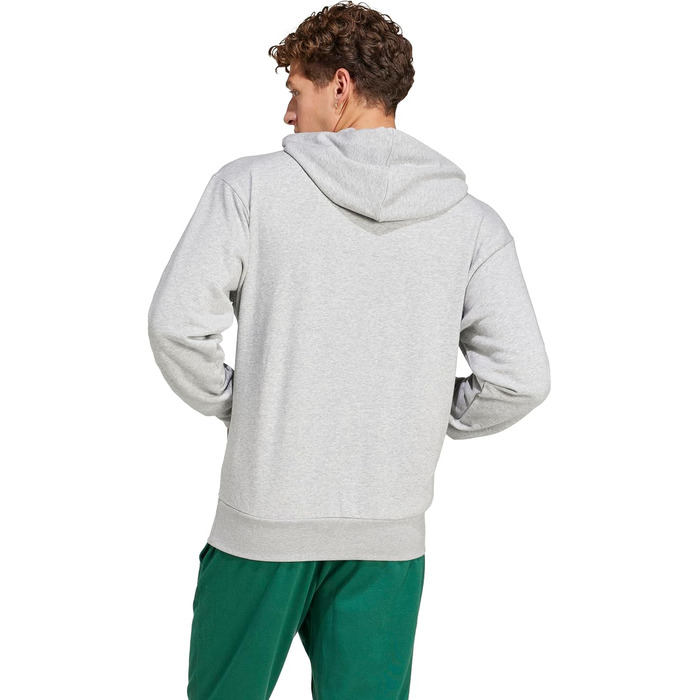 Чоловічий худі adidas Essentials Feelcozy з французьким тері, сірий меланж/чорний, розмір M