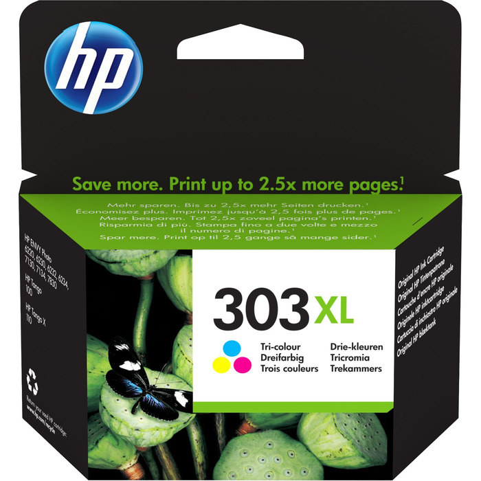 Оригінальний картридж HP 303XL кольоровий (триколірний), підвищена ємність