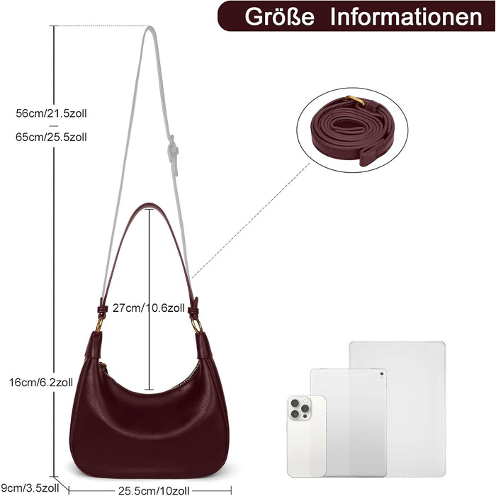 Сумка жіноча GSenhui Y2K через плече, червона (м'яка екошкіра)