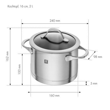Набір каструль Zwilling Essence з нержавіючої сталі, 4 предмети