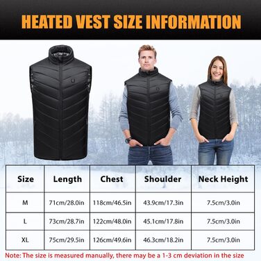 Обогревна куртка з Powerbank, легка та перезаряджувана, для чоловіків та жінок (XL)