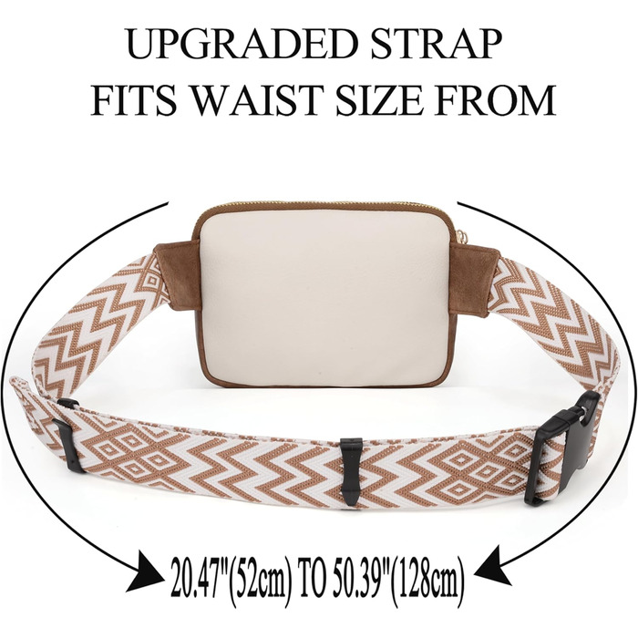 Жіночий гаманець UTO з PU шкіри, багатофункціональний на блискавці, клатч для телефону (білий та коричневий)