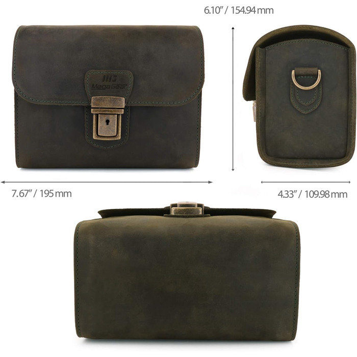 Чохол для камери MegaGear Pebble з натуральної шкіри для бездзеркальних, моментальних та DSLR камер (Зелений)