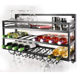 Полиця для вина Kobolo Malbec - металева, 80x25x55 см