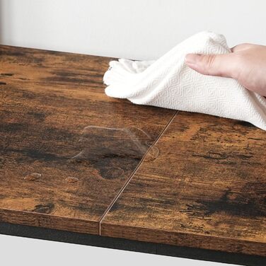 Стельова полиця з розетками, підлогова полиця, полиця пекаря, 35 x 48 x 135 см, 4 гачки S-подібної форми, станція для кавової бару з тримачем для пляшок та гачками, вінтажний коричневий та чорний колір ABRHR23UE01