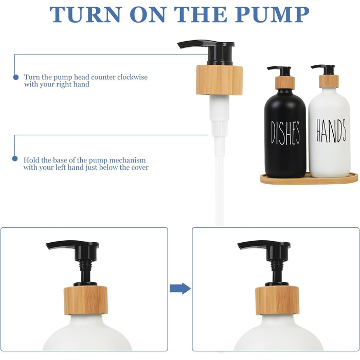 4 флакони для шампуню, мила та гелю для душу, 500 мл, багаторазові, з дозатором, для шампуню, кондиціонера, гелю для душу, наклейки (Boston-lotion)
