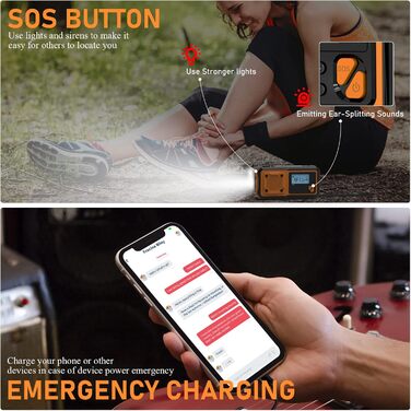 Радіо Tendak з ручним заводом та зарядкою для мобільного телефону, аварійне радіо FM/AM/SW з акумулятором 4000mAh, SOS-сигналом, ліхтариком та лампою для читання, сонячне радіо для кемпінгу та відпочинку на природі