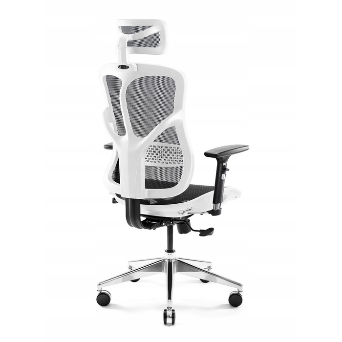 Ергономічне офісне крісло Diablo Chairs V-Basic до 150 кг, чорно-біле