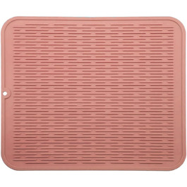 Килимок для посуду WXFLGH 40x30 см, силіконовий, термостійкий, неслизький, рожевий