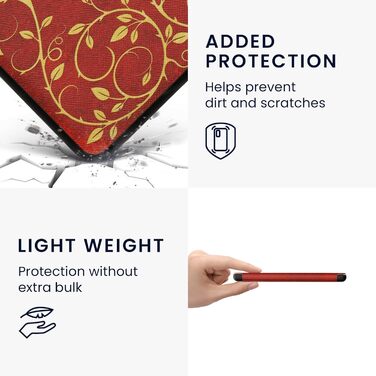 Чохол-книжка kwmobile для Kobo Libra Colour/Tolino Vision Color - жовто-оранжево-червоний