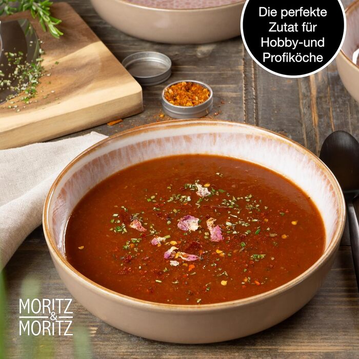 Moritz & Moritz TERRA 36-Piece Dinnerware Set for 12 People - Plate Set in delicate Terracotta made from high-quality porcelain - Dinnerware set for 12 people, consisting of 12 dinner plates, dessert plates, and bowls each. Terracotta 36-piece dinnerware set.