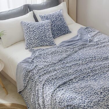 Плед з флісу FIBER HOUSE: теплий, м'який, 150x200 см, колір коричневий (Leopard)