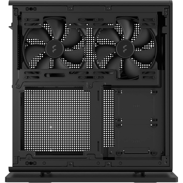 Корпус Fractal Design Ridge Black Mini-ITX для ігрового ПК з PCIe 4.0, 2 вентилятори 140мм PWM, USB Type-C