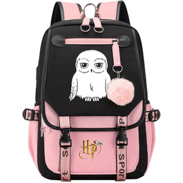 Шкільний рюкзак для дівчат з совою, Harry Magic, 7-15 класи, рожевий, 46 x 29 x 16 см
