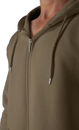 Світшот з капюшоном Smith & Soo для чоловіків – спортивна куртка, толстовка з блискавкою, бавовняна суміш (M, Stone-zip)