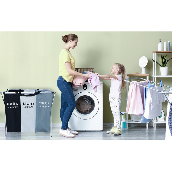 Кошик для прання Laundry, 130 л (білий, чорний, сірий)