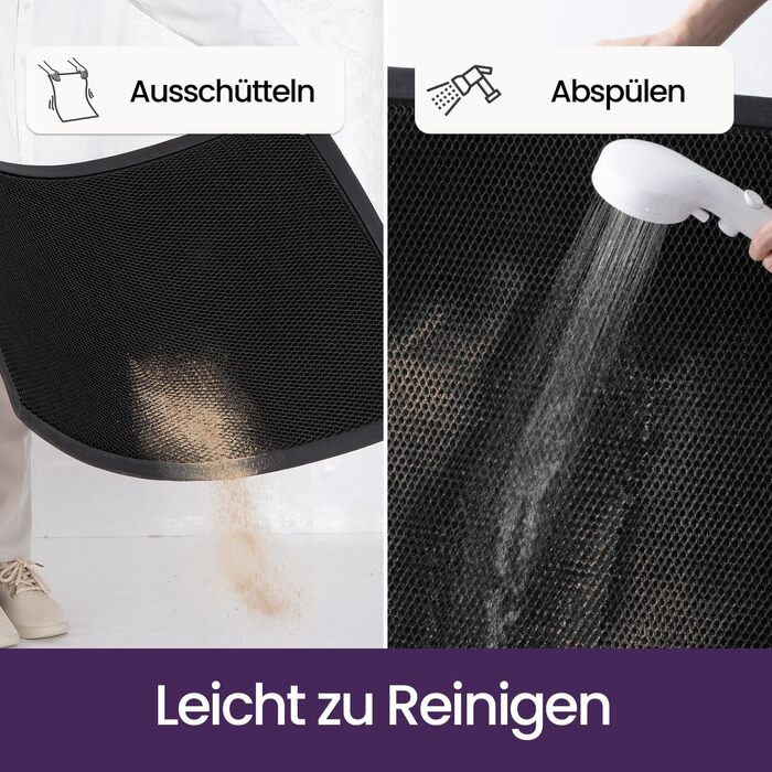 Килимок для дому та вулиці DEXI, 90x150 см, чорний. Антиковзкий, вологостійкий, довговічний. Килимок для порогу, зовнішній дверний килимок