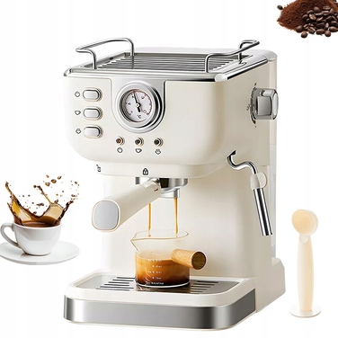 Автоматична кавомашина Bedee, тиск, 1050 Вт, біла