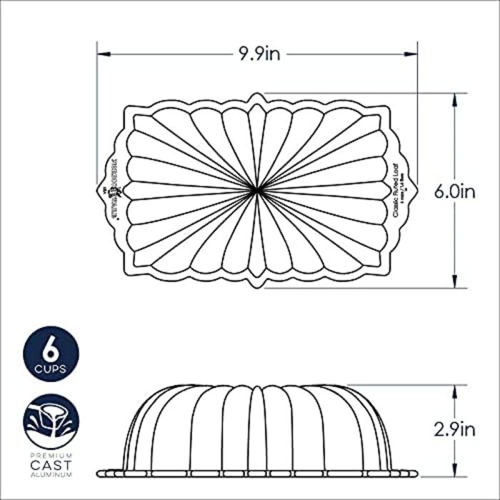 Форма для випікання Nordic Ware, хвиляста, золота, алюміній, антипригарна, NW 81677