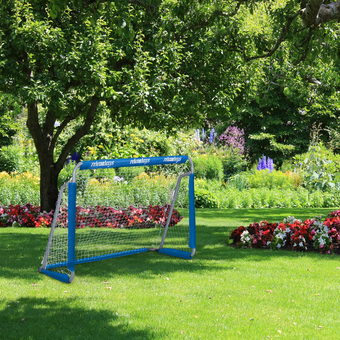 Relaxdays 2-Piece Blue Football Goal Set
