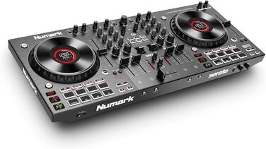 DJ контролер Numark NS4FX 4-канальний з touch-jogwheels, Pads та ефектами, Serato DJ Lite