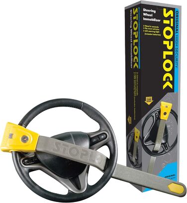 Блокіратор керма Stoplock HG 134-59, протиугінний замок для авто та інших транспортних засобів, жовтий