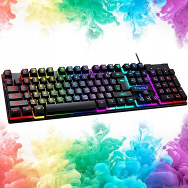 Ігровий набір: гібридна клавіатура з RGB-підсвіткою, USB