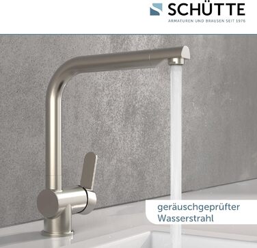 Змішувач кухонний SCHÜTTE RIO 360° з високим виливом, нержавіюча сталь, для однієї/двох раковин