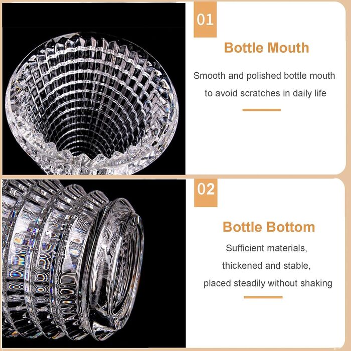 Ваза скляна 23см Kristallglas, циліндрична, прозора для квітів та декору, велика, для дому, подарунок