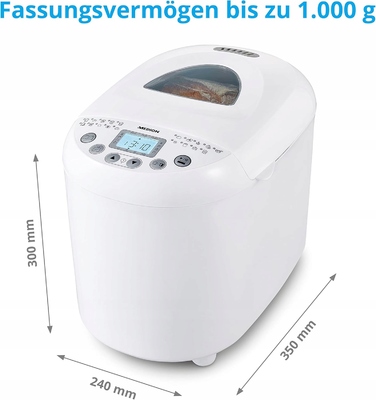 Хлібопічка Medion MD 11011, біла, 550 Вт